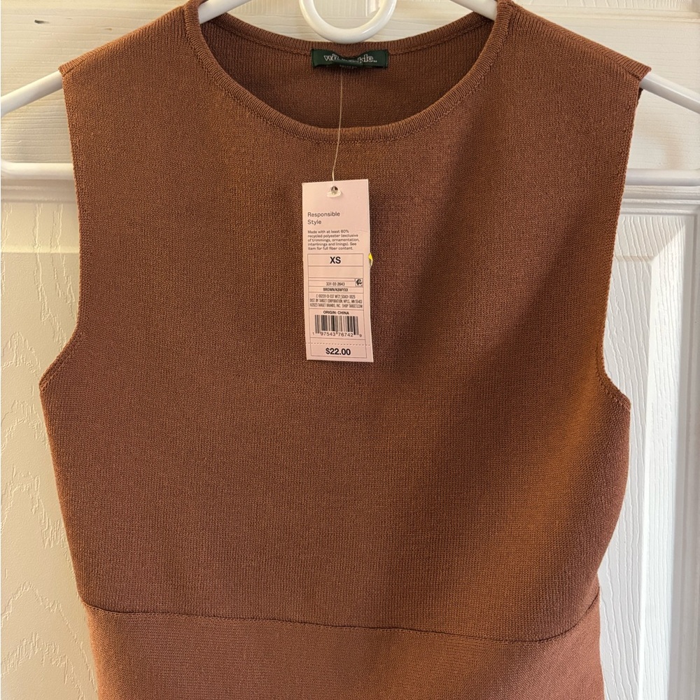 Wild Fable Brown Sleeveless Blouse